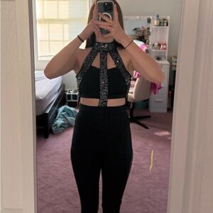 Black and Silver Halter Costume